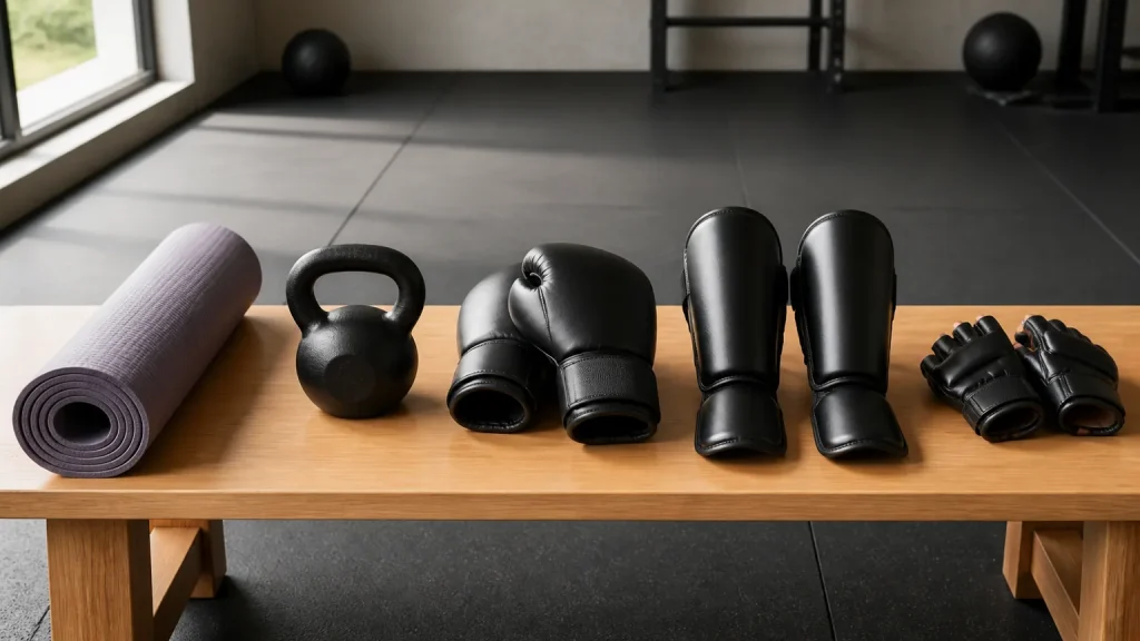 Tableau comparatif du MMA, muay-thaï, cardio boxing, cross-training et yoga